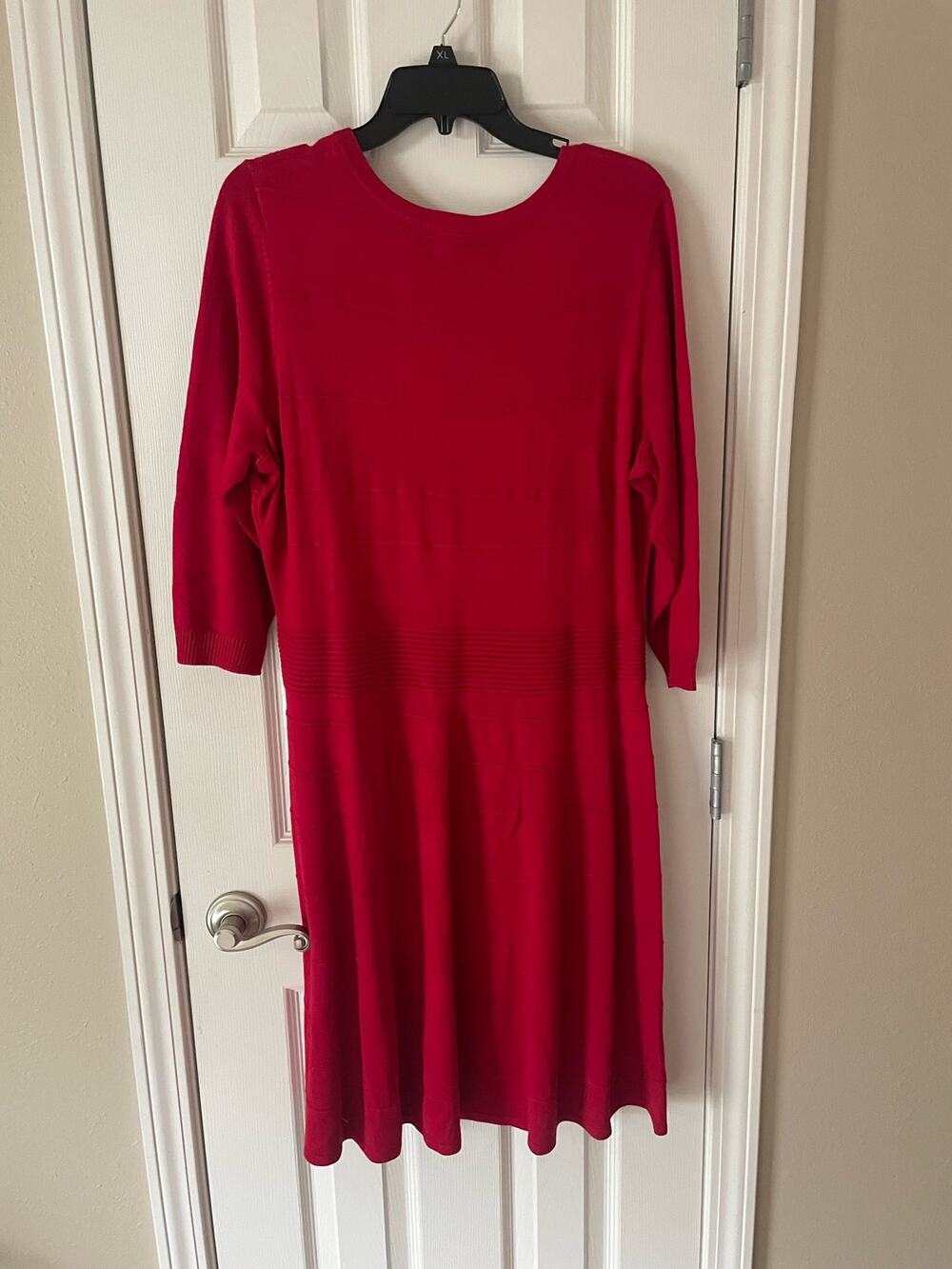 NWOT Lane Bryant Red Size 18-20, Knit Sweater Dress 3/4 sleeve, $48, B50